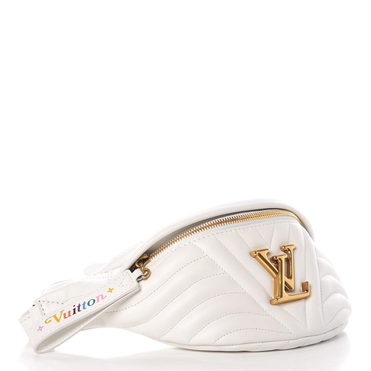 Louis Vuitton Calfskin Snow New Wave Bumbag Belt Bag In Excellent Condition In Montreal, Quebec