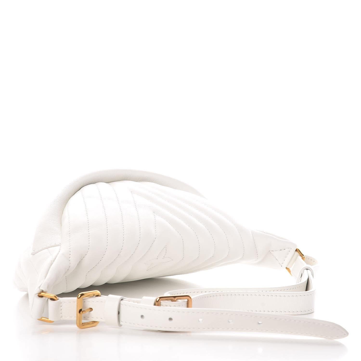 Women's Louis Vuitton Calfskin Snow New Wave Bumbag Belt Bag