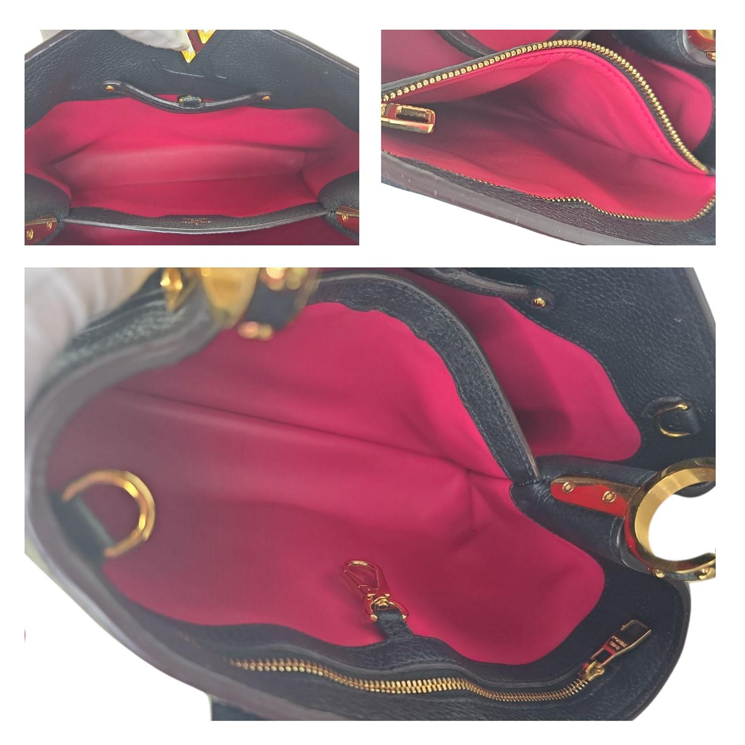 Louis Vuitton Calfskin Taurillion Capucines MM Top Handle Bag For Sale 3