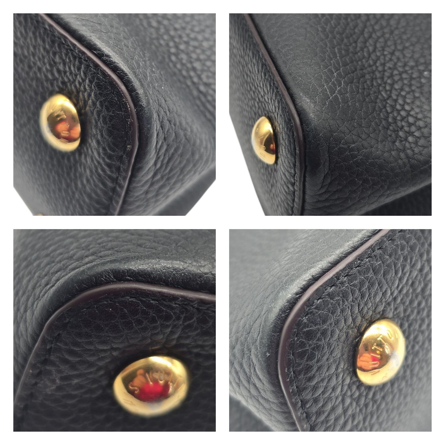 Louis Vuitton Calfskin Taurillion Capucines MM Top Handle Bag For Sale 4