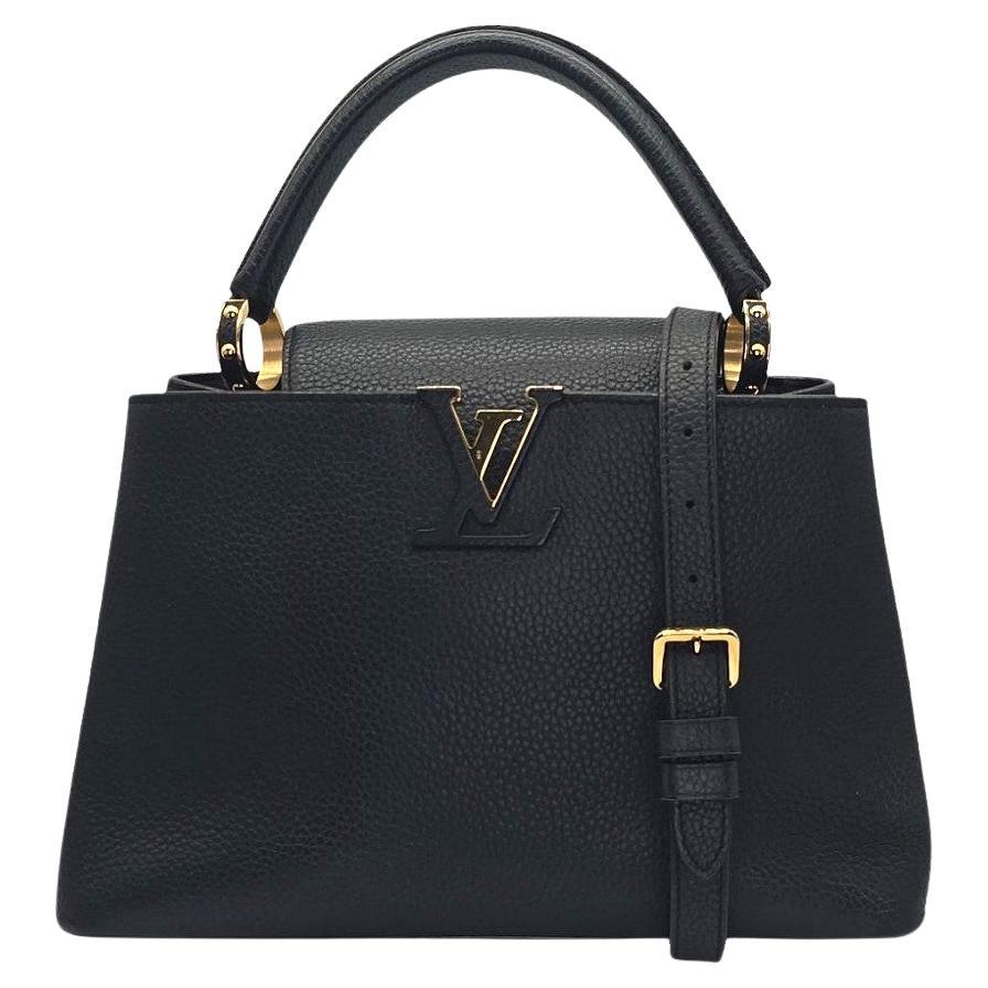 Louis Vuitton Calfskin Taurillion Capucines MM Top Handle Bag For Sale