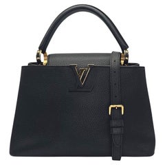 Louis Vuitton Calfskin Taurillion Capucines MM Top Handle Bag