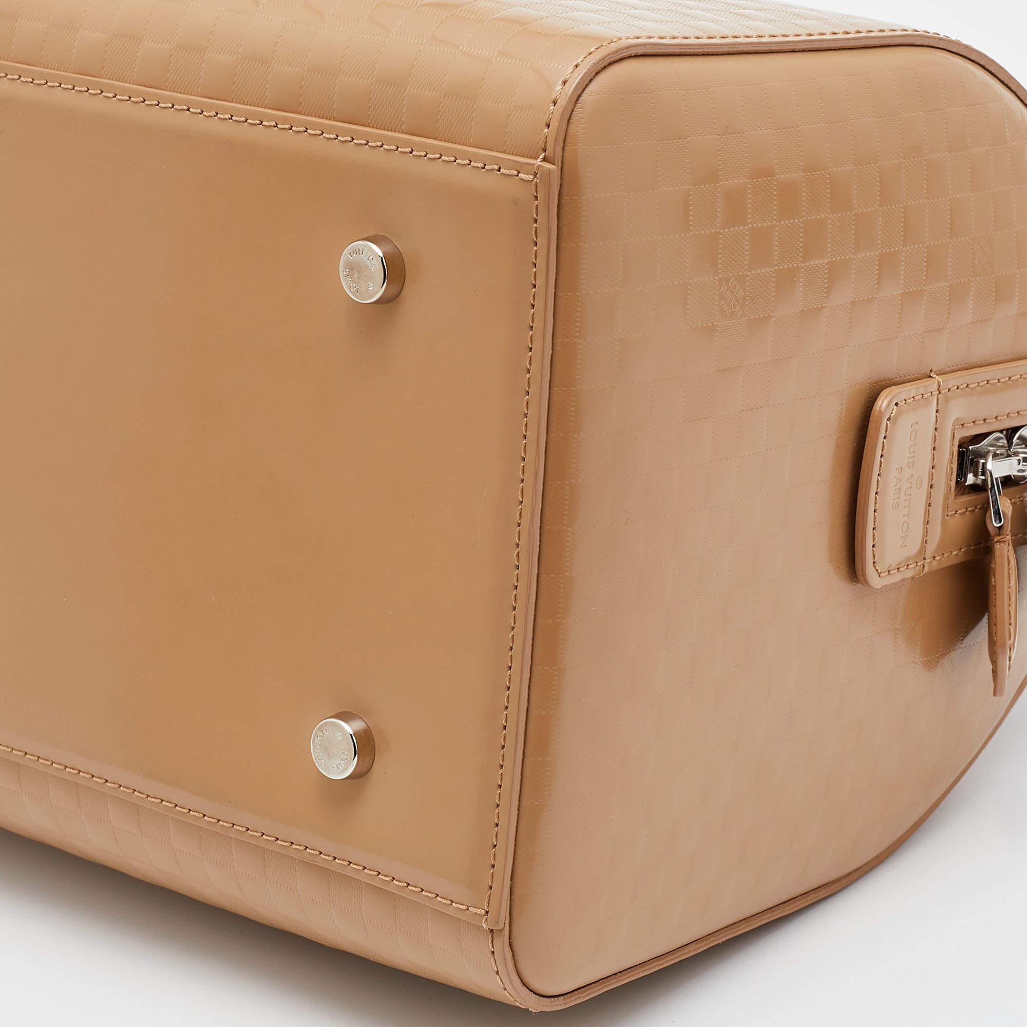 Louis Vuitton Camel Damier Facette Vernis Speedy Cube MM Bag 2