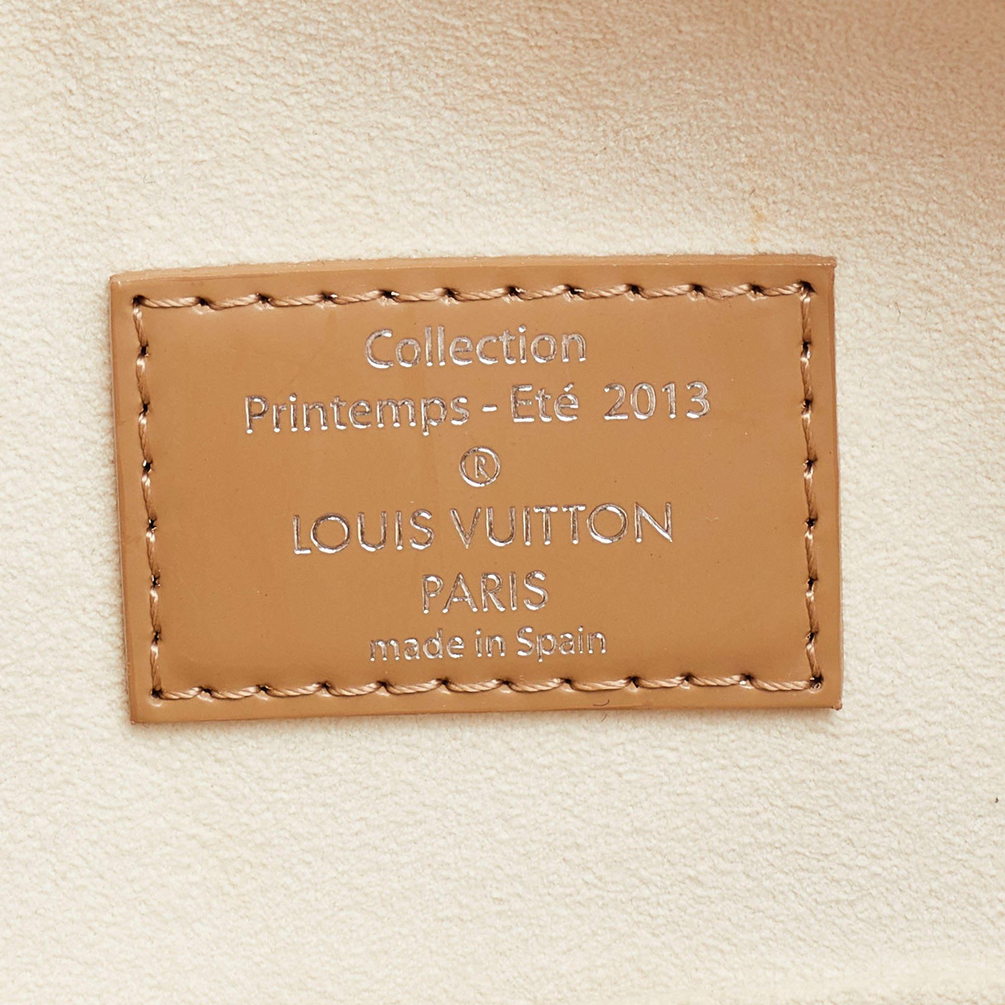 Louis Vuitton Camel Damier Facette Vernis Speedy Cube MM Bag 5