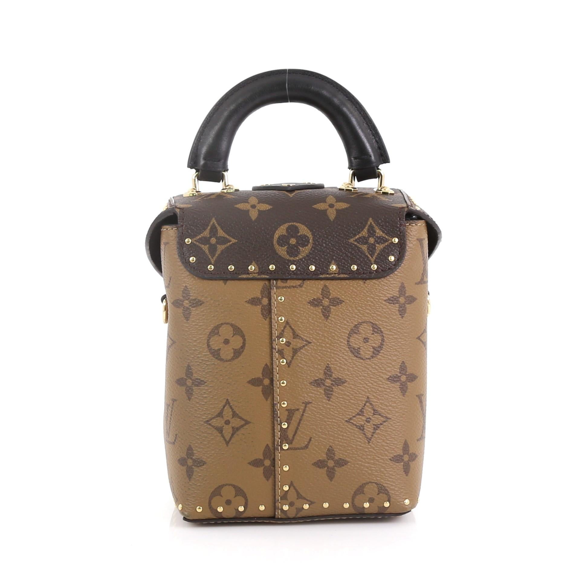Louis Vuitton Camera Box Handbag Studded Reverse Monogram Canvas In Good Condition In NY, NY