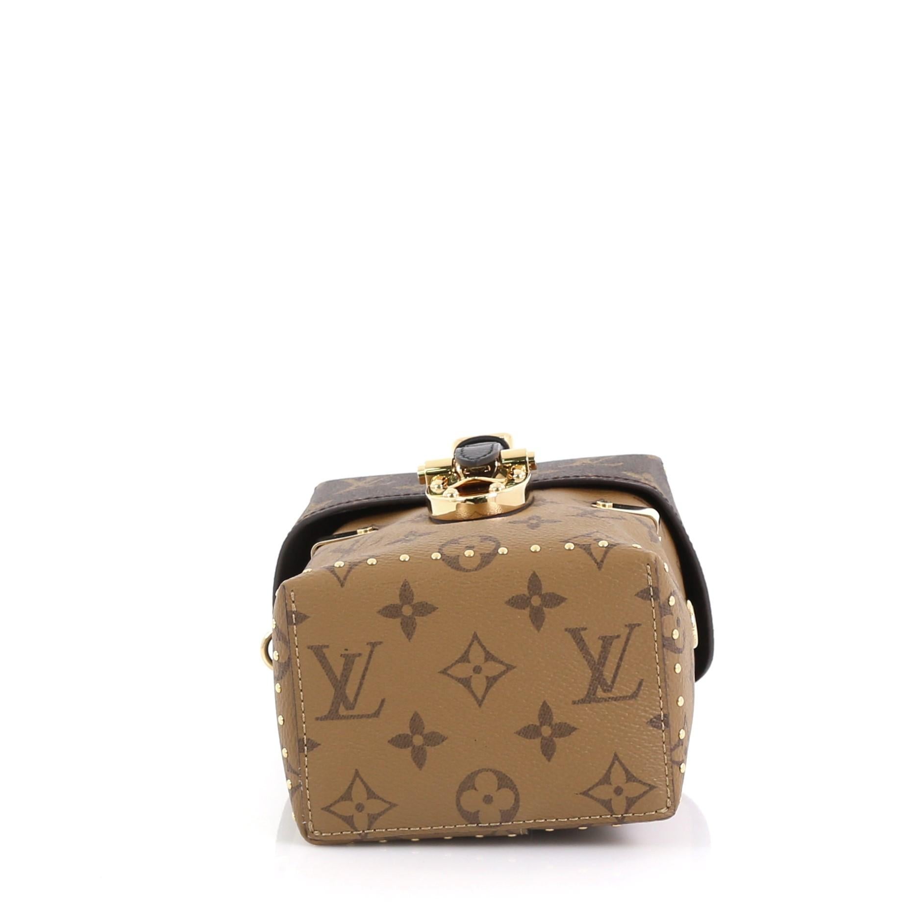 Women's Louis Vuitton Camera Box Handbag Studded Reverse Monogram Canvas
