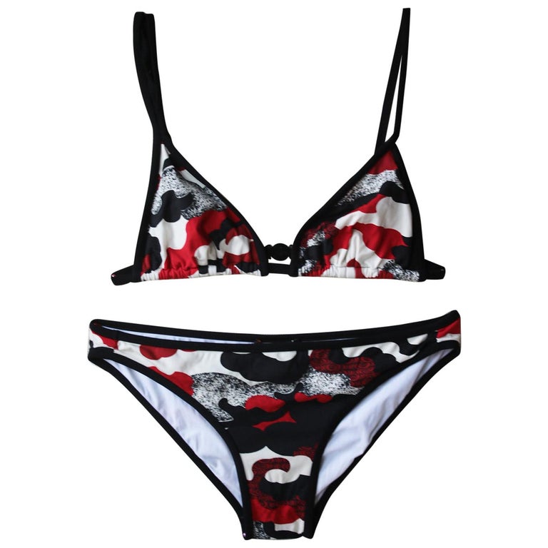 Louis Vuitton Camo-Printed Triangle Bikini at 1stDibs