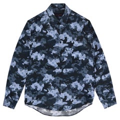 Louis Vuitton Camouflage 'LV' Monogram Silk Shirt