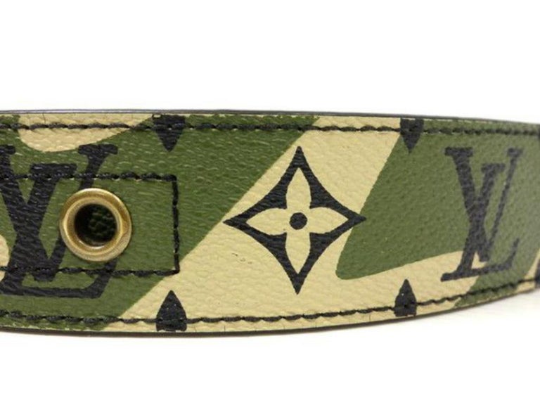 louis vuitton belt for sale near meridian Louis Vuitton Camouflage (Ultra Rare) Camo Monogram Monogramouflage 227179 Belt For Sale at 1stdibs