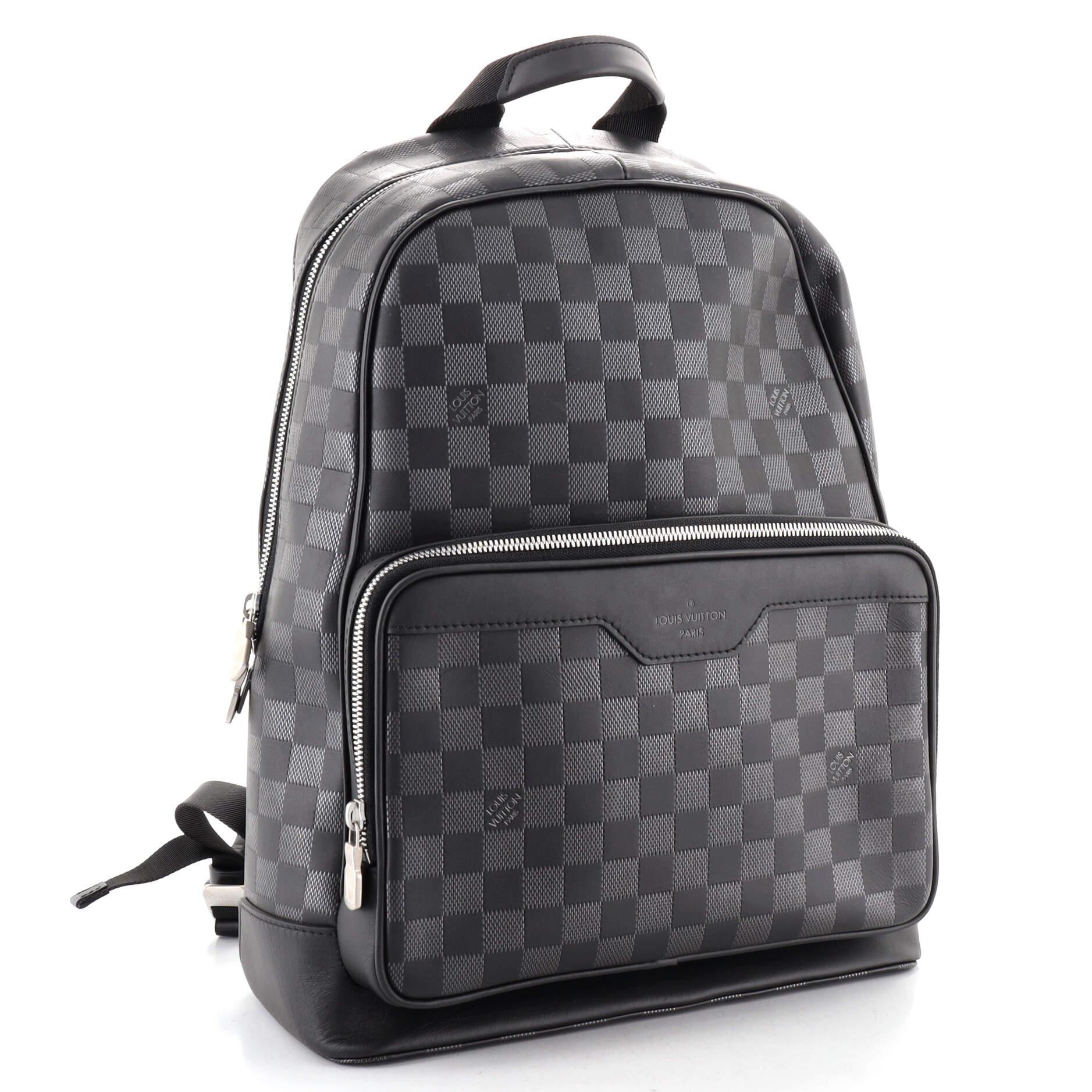 Damier Infini Campus-Rucksack von Louis Vuitton aus Leder (Schwarz)