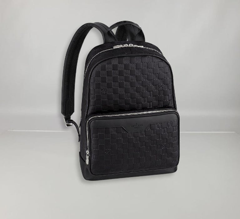 Louis Vuitton Campus Backpack Damier Infini Onyx Silver Cowhide Leather at  1stDibs