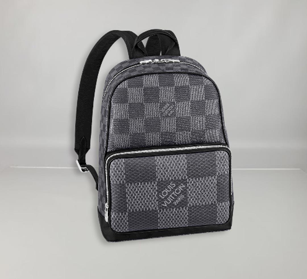 Louis Vuitton Campus Backpack Grey Damier Graphite 3D Coated Canvas 1