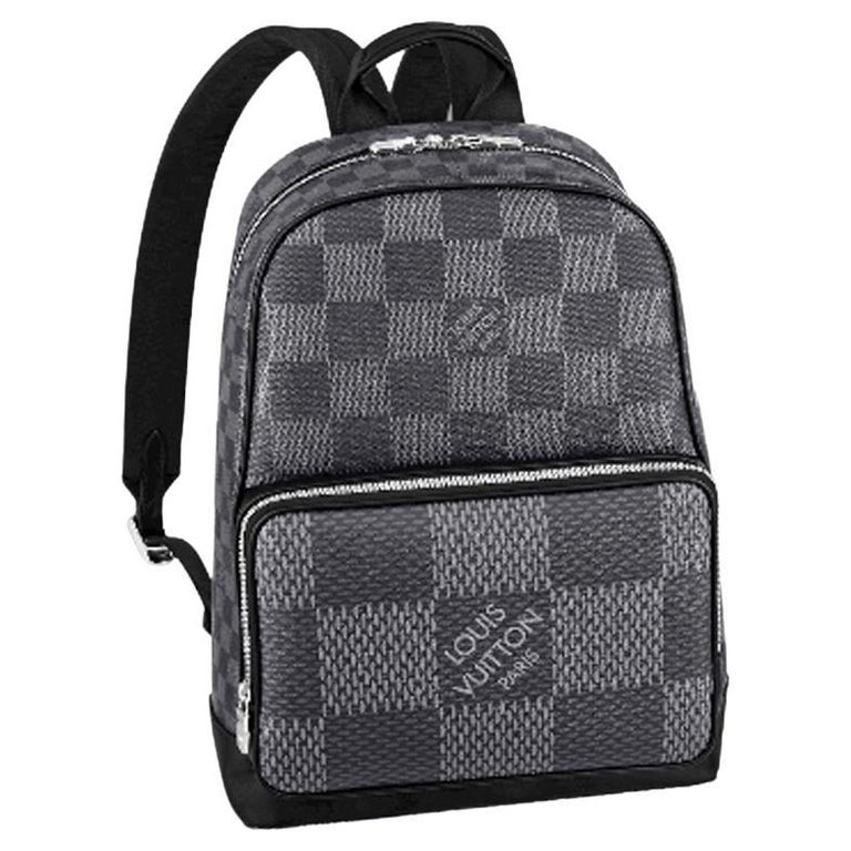 Louis Vuitton Campus Backpack Grey Damier Graphite 3D Coated Canvas For