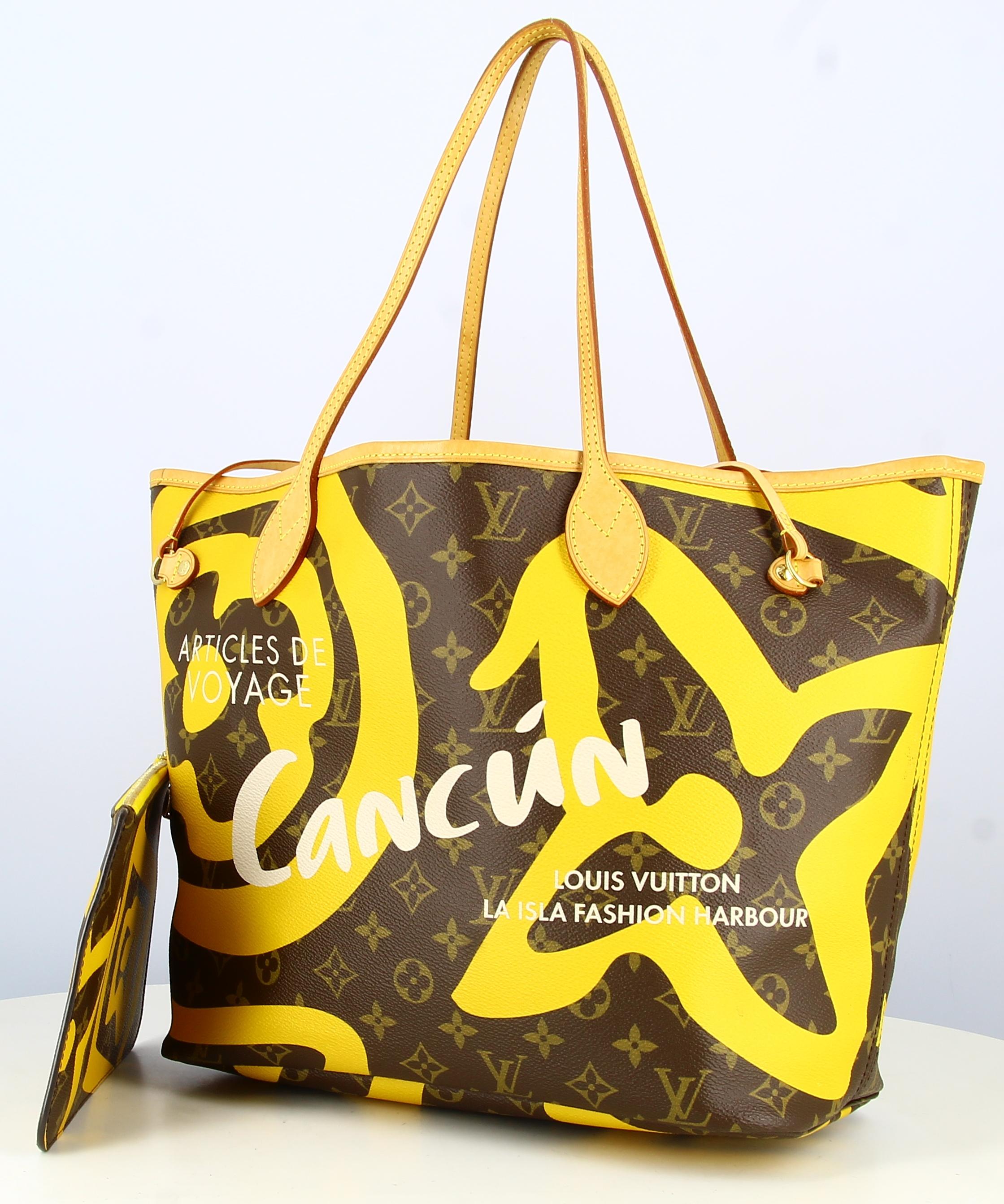 Yellow Louis Vuitton Cancun Neverfull For Sale