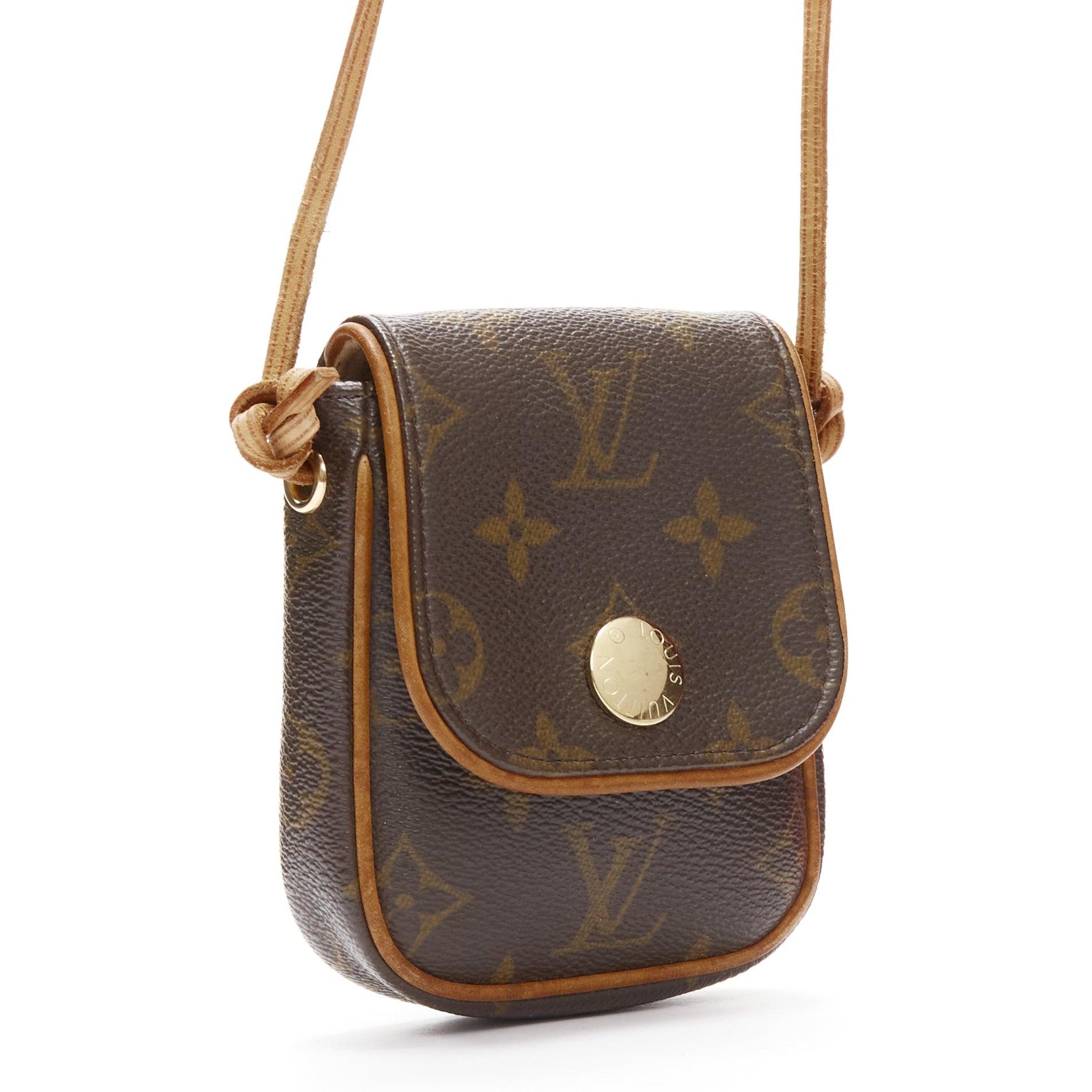Black LOUIS VUITTON Cancun Pochette brown LV logo monogram mini crossbody bag For Sale