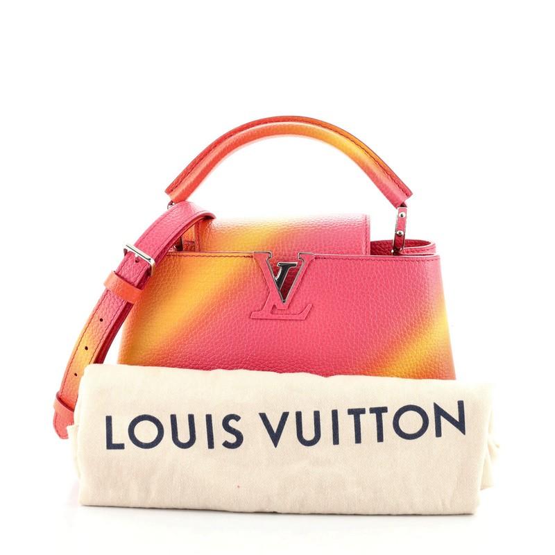 Louis Vuitton Taurillon Monogram Logo Pink Blue Ombre Pocket Organizer  Wallet