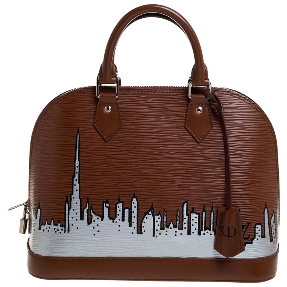 Louis Vuitton Canelle Epi Leather Dubai Skyline Alma PM Bag at 1stDibs
