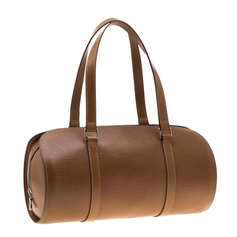 Brown Louis Vuitton Canelle Epi Leather Soufflot Bag