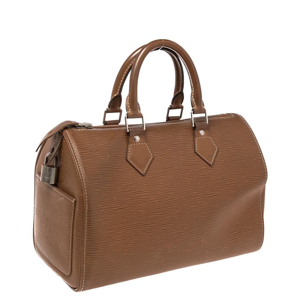 Louis Vuitton Canelle Epi Leather Speedy 25 Bag In Good Condition In Dubai, Al Qouz 2