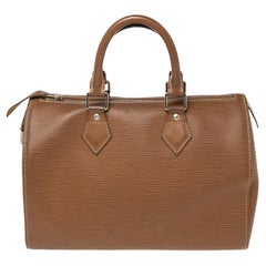 Used Louis Vuitton Canelle Epi Leather Speedy 25 Bag