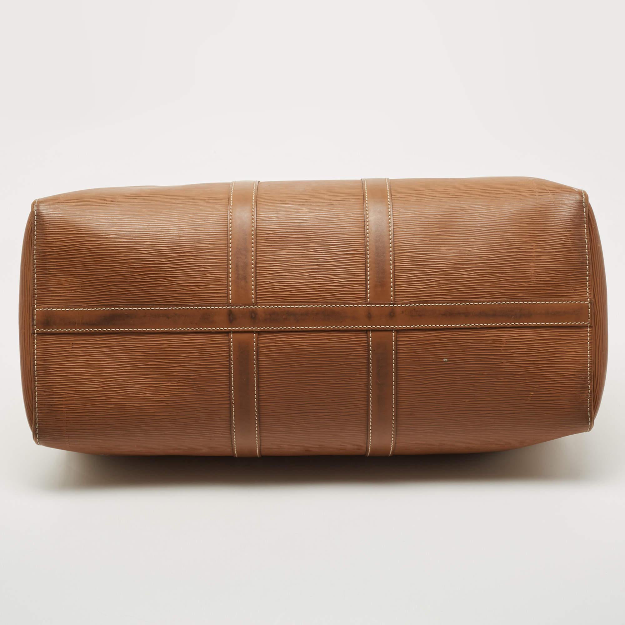 Women's Louis Vuitton Cannelle Epi Leather Keepall 45 Bag