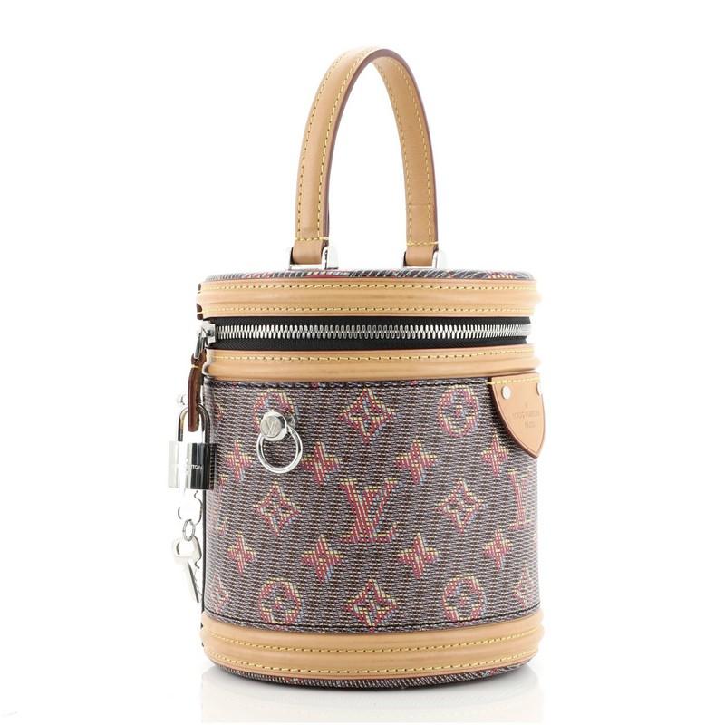 Brown Louis Vuitton Cannes Handbag Damier Monogram LV Pop Canvas