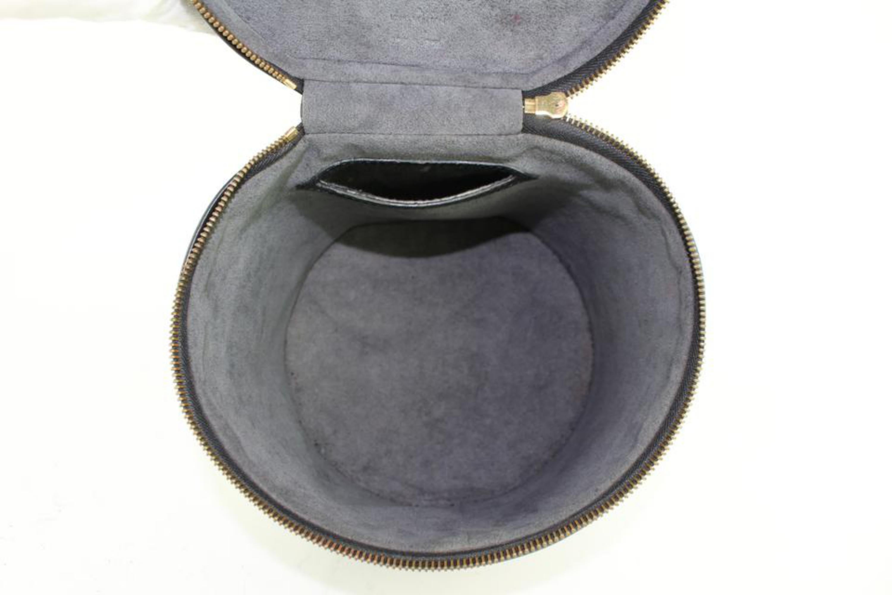 Women's Louis Vuitton Cannes Noir Vanity Tote Case 27lz0129 Black Leather Satchel For Sale