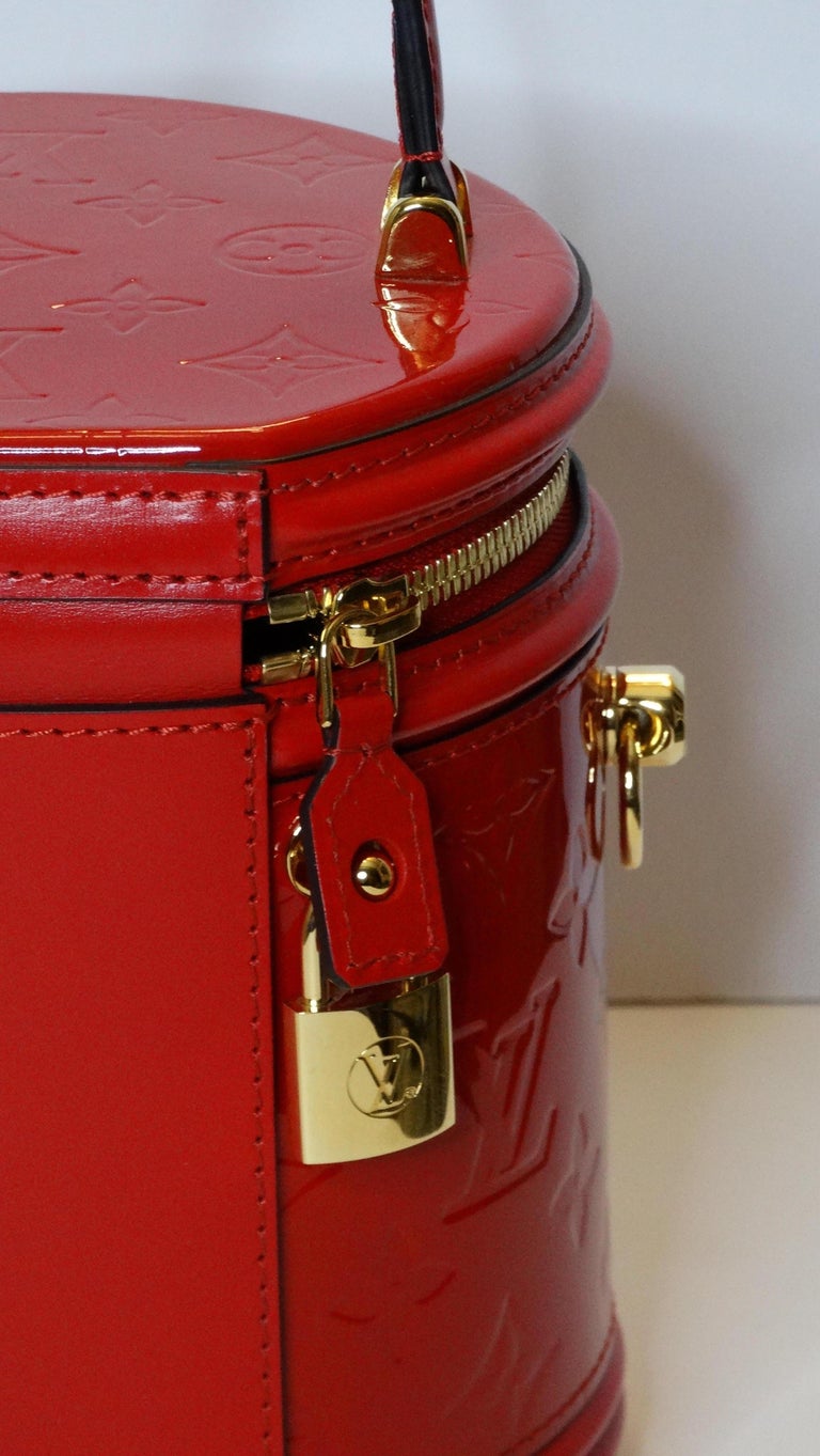 Louis Vuitton Red Monogram Vernis Cannes Bucket Bag