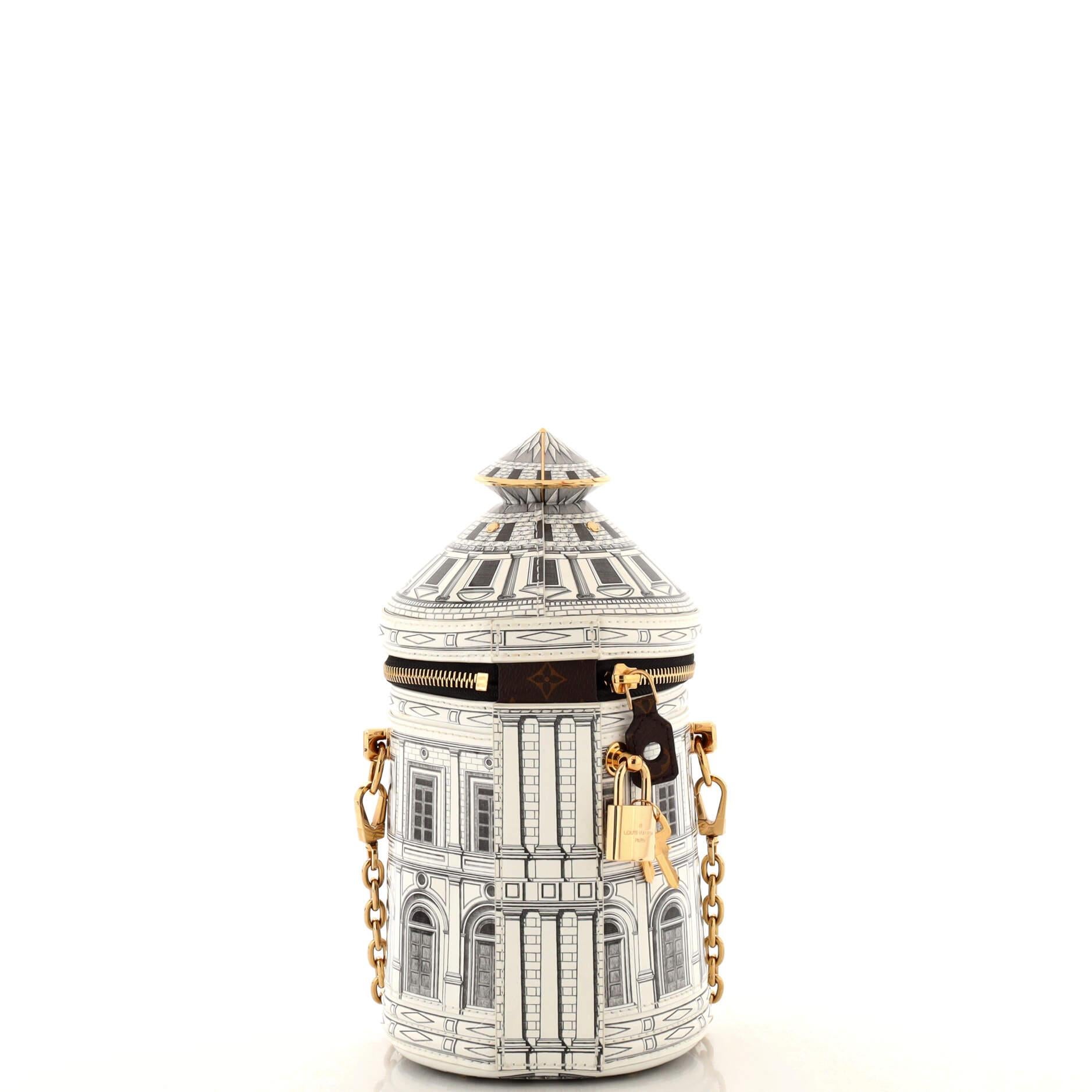 Louis Vuitton Cannes Vase Handbag Limited Edition Fornasetti Architettura Print In Good Condition In NY, NY