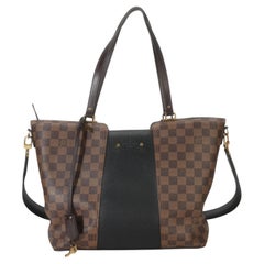 Louis Vuitton Canvas Damier Ebene Taurillon Jersey Tote