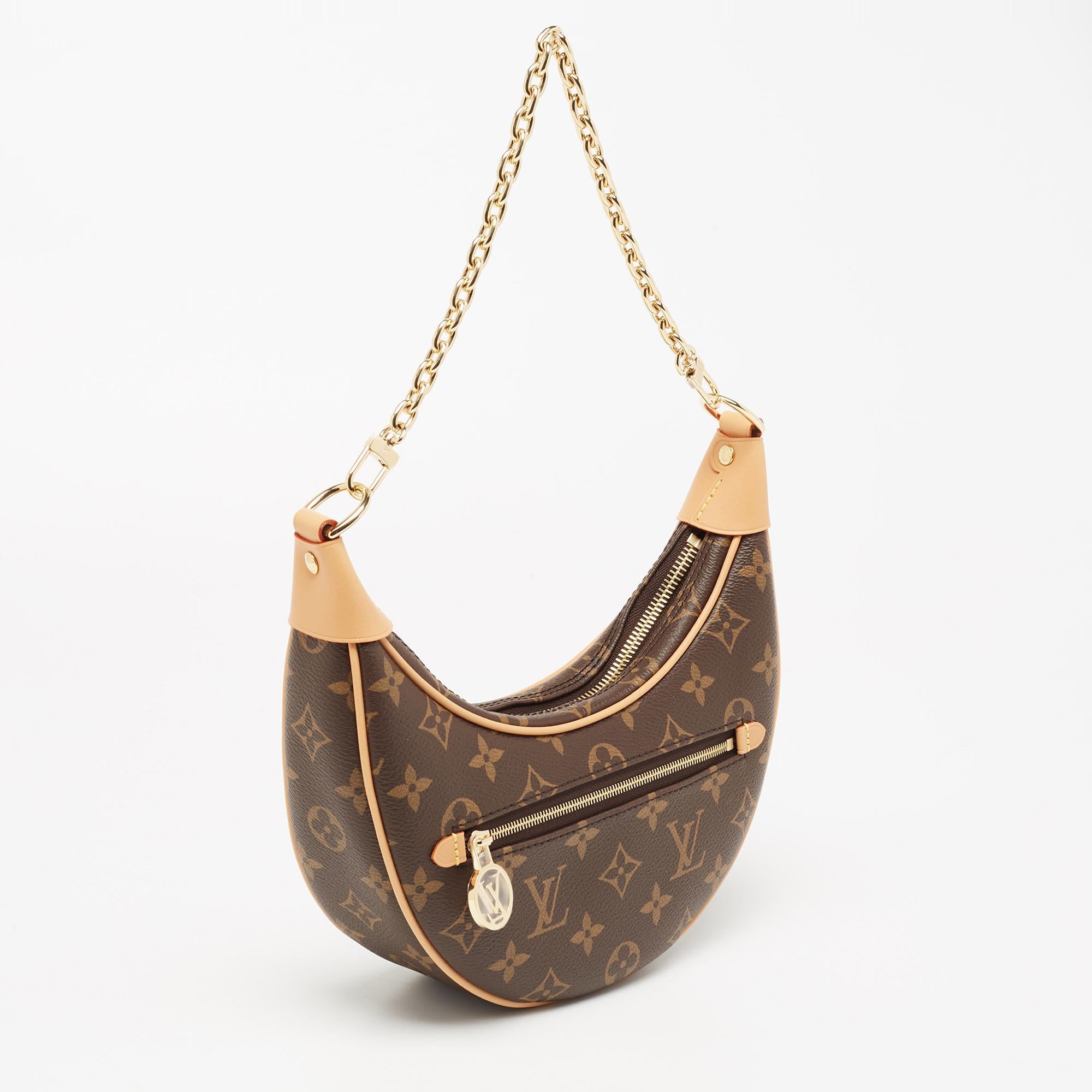 Brown Louis Vuitton Canvas Monogram Loop Bag