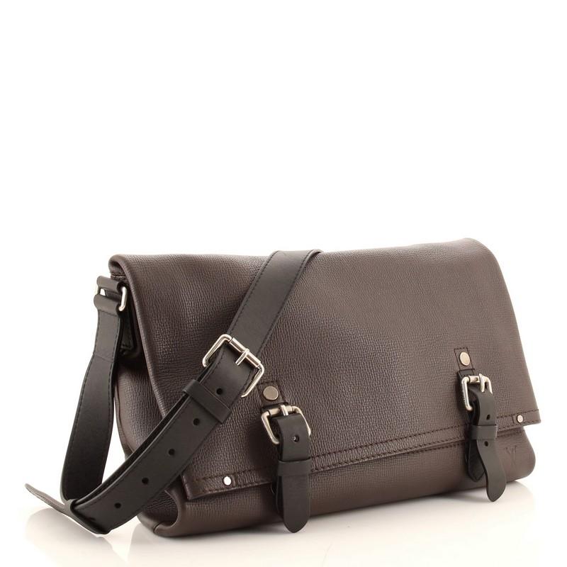 Black Louis Vuitton Canyon Messenger Bag Utah Leather MM