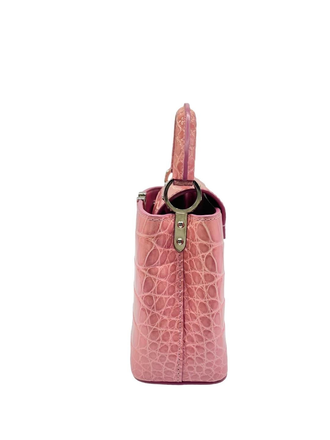 Louis Vuitton Capacines handbag in Pink Alligator   In Excellent Condition In London, GB