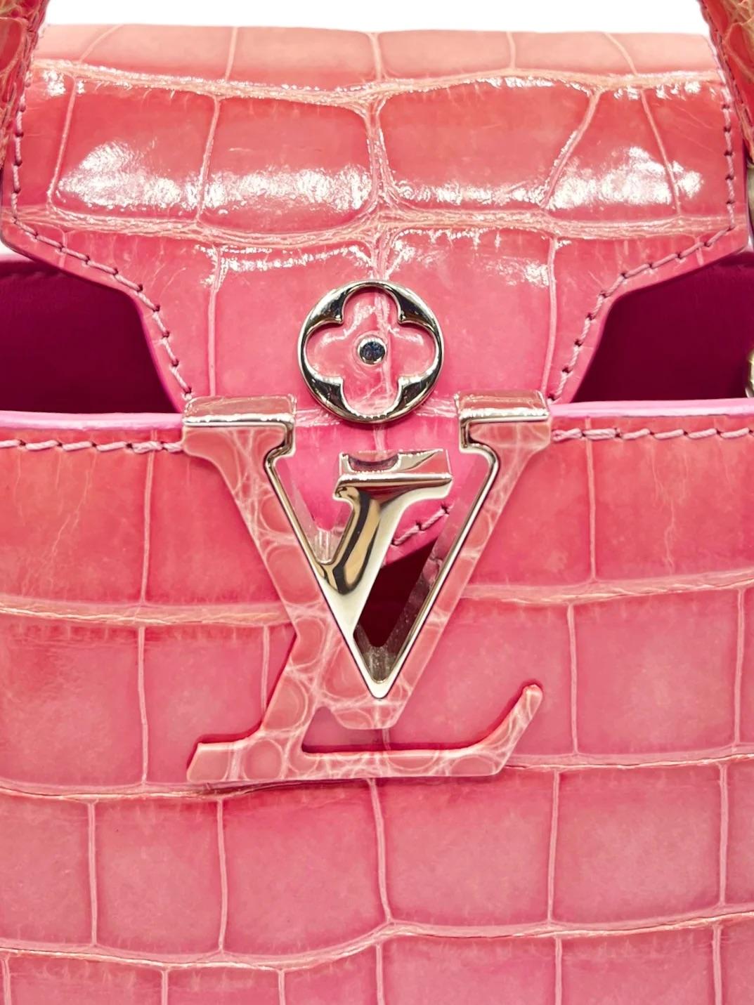 Women's or Men's Louis Vuitton Capacines handbag in Pink Alligator  