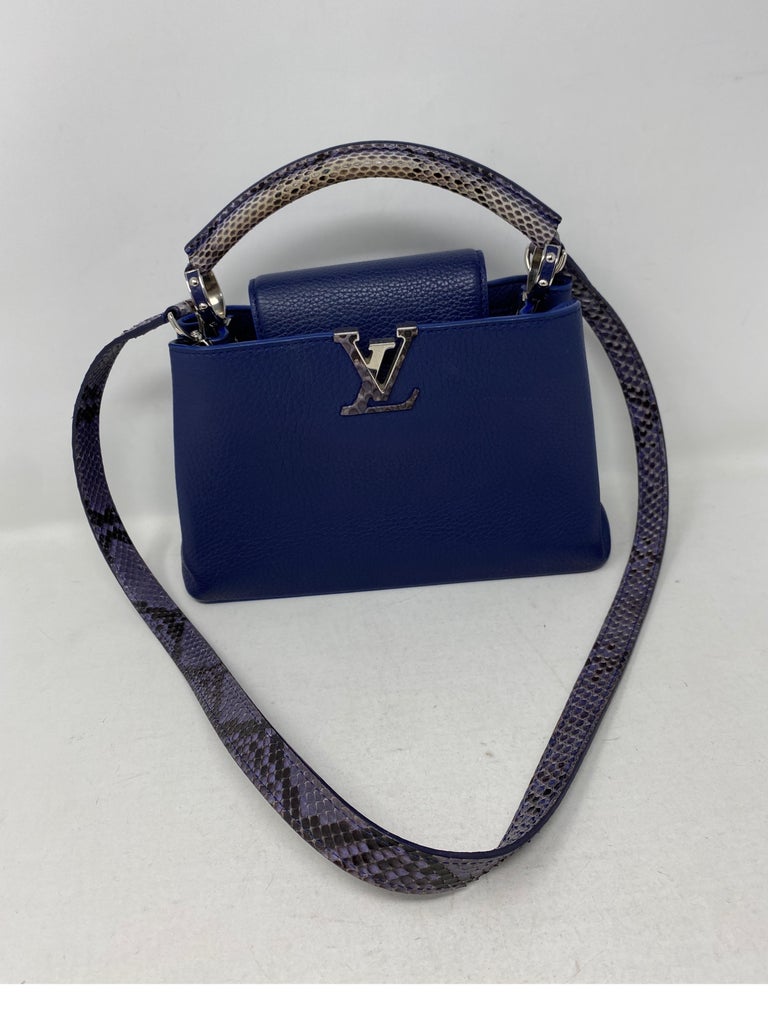 Black Louis Vuitton Capucine Python Bag  For Sale