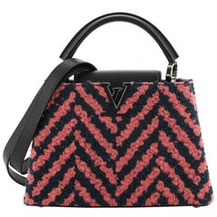 Louis Vuitton Capucines Bag Chevron Tweed with Leather BB