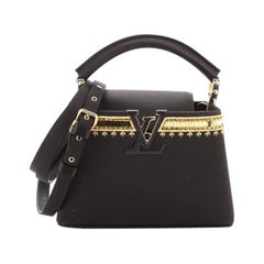 Louis Vuitton Capucines Bag Embellished Satin Mini