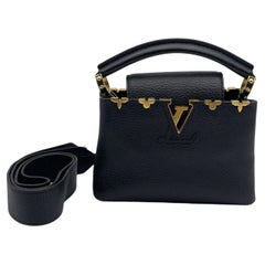 Louis Vuitton Capucines Bag Leather Embellished Detail Mini Handbag