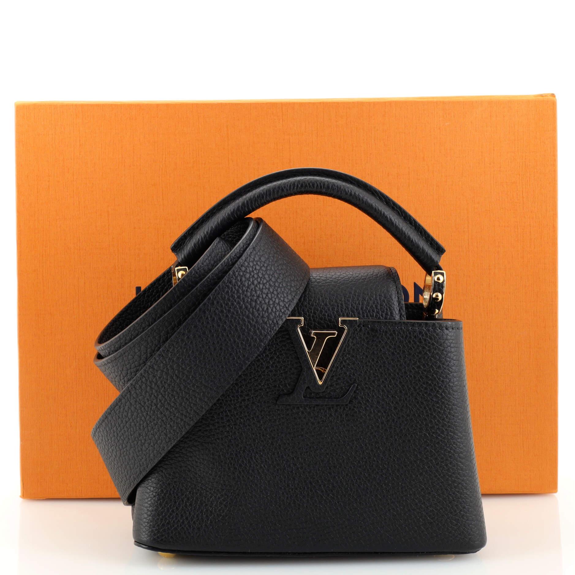 Louis Vuitton Citeistomer Mini Handbag Exotic Leather Black P12851