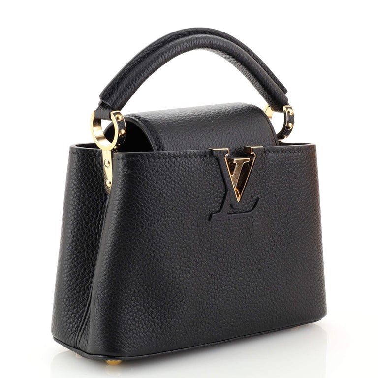 Louis Vuitton Capucines Bag Leather Mini In Good Condition For Sale In NY, NY