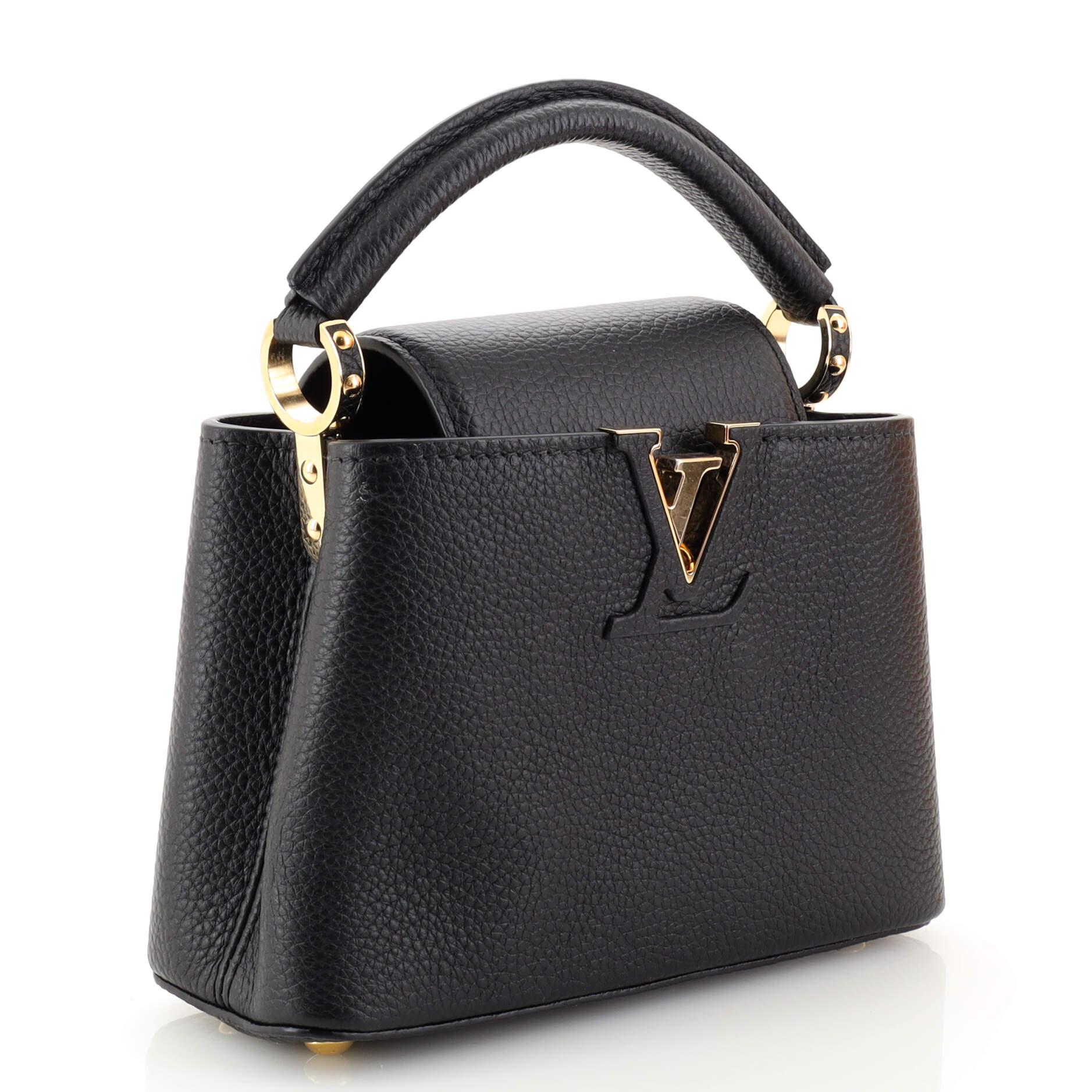 Louis Vuitton Capucines Bag Leather Mini In Good Condition In NY, NY