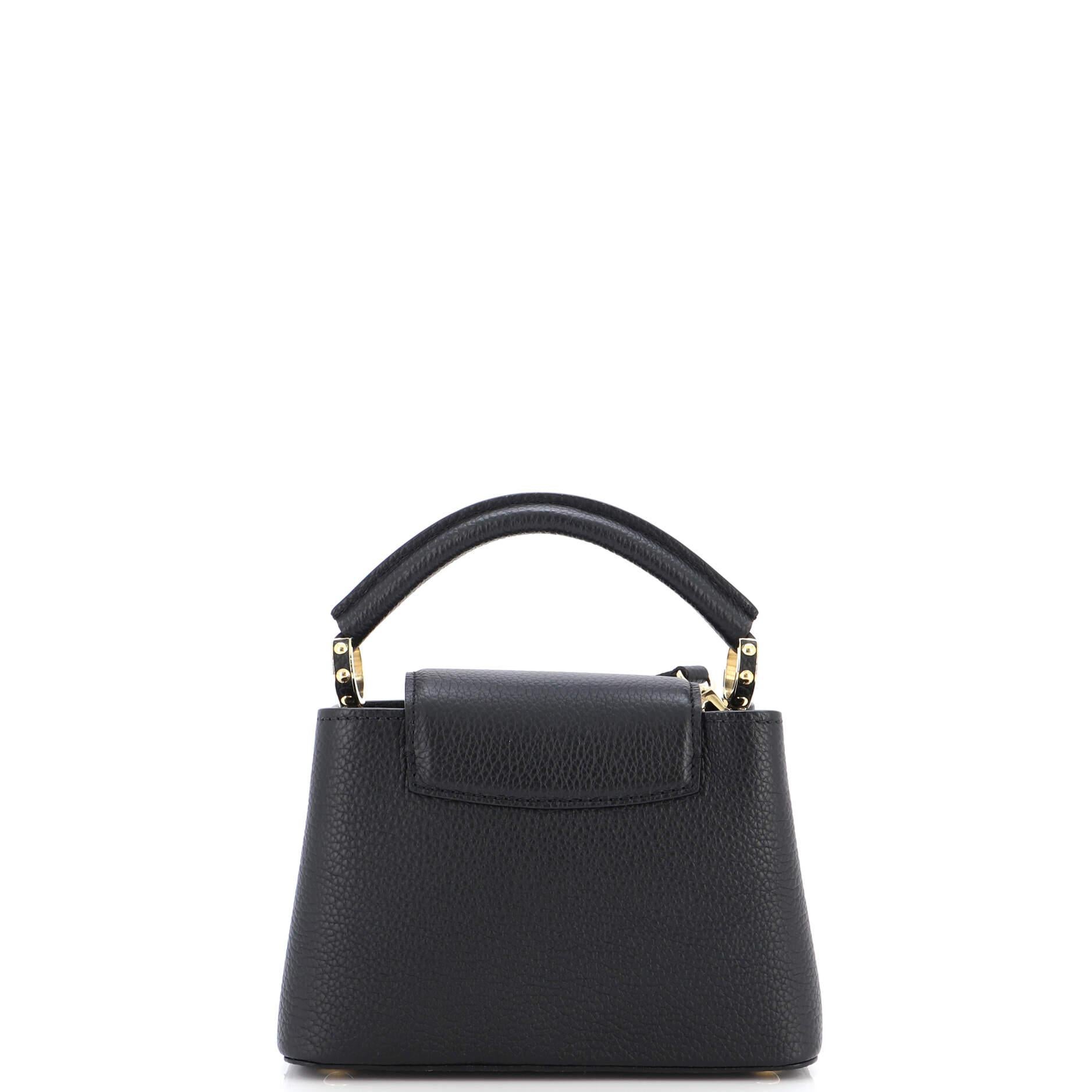 Louis Vuitton Capucines Bag Leather Mini In Good Condition In NY, NY