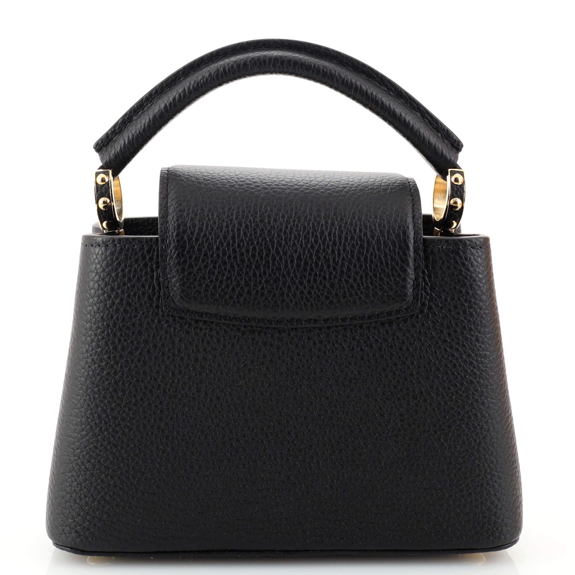 louis vuitton black capucine bag