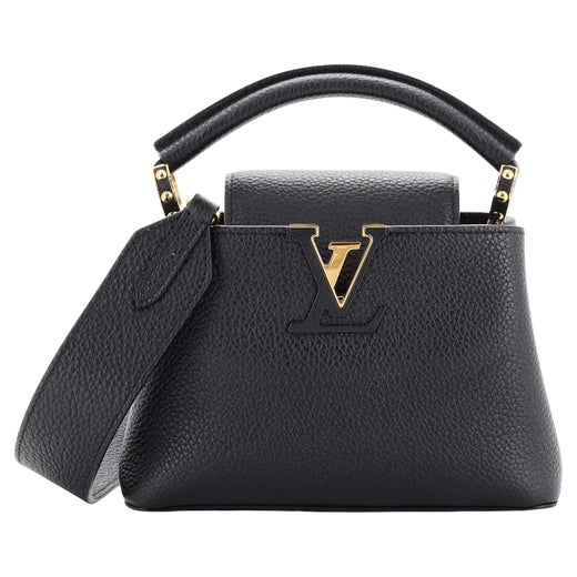 Louis Vuitton Capucines Mini handbag with strap in black and gold beads,  GHW at 1stDibs