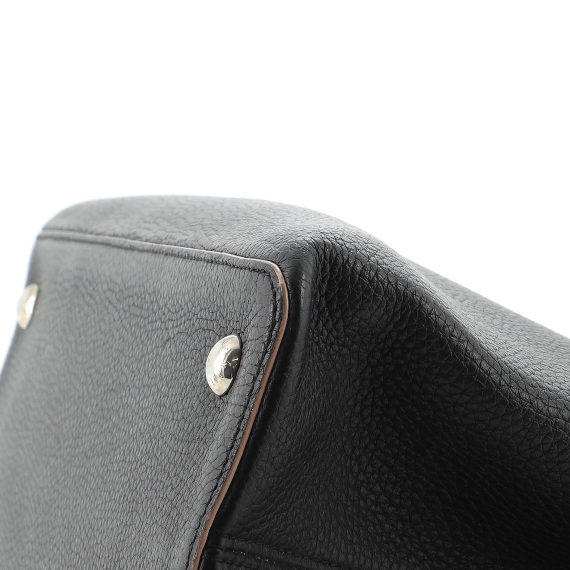 Black Louis Vuitton Capucines Bag Leather MM