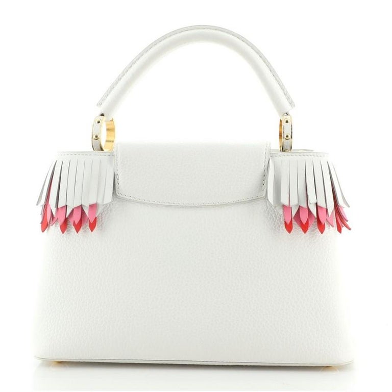 Capucines leather handbag Louis Vuitton White in Leather - 30912708