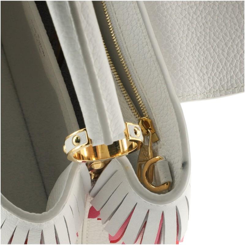 Women's or Men's Louis Vuitton Capucines Bag Leather with Fringe Detail PM