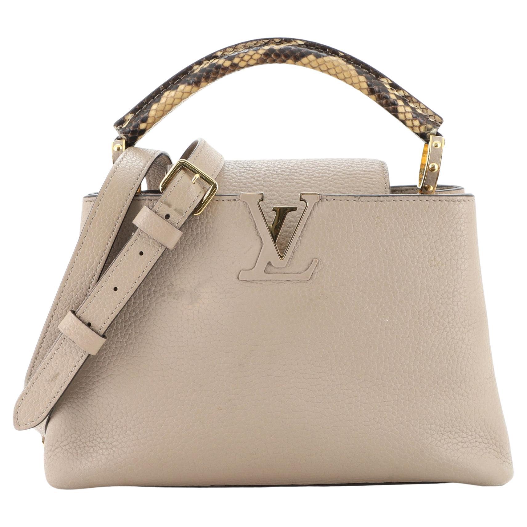 Louis Vuitton Capucines Bag Leather with Python BB at 1stDibs