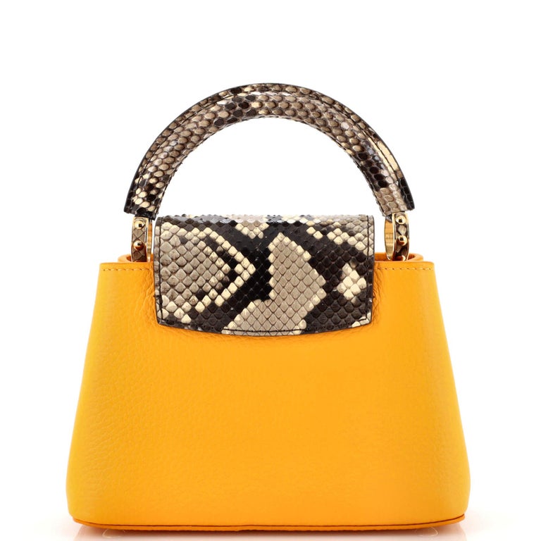 Louis Vuitton Capucines Bag Leather with Python Mini at 1stDibs