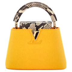 Louis Vuitton Capucines Bag Leather with Python Mini